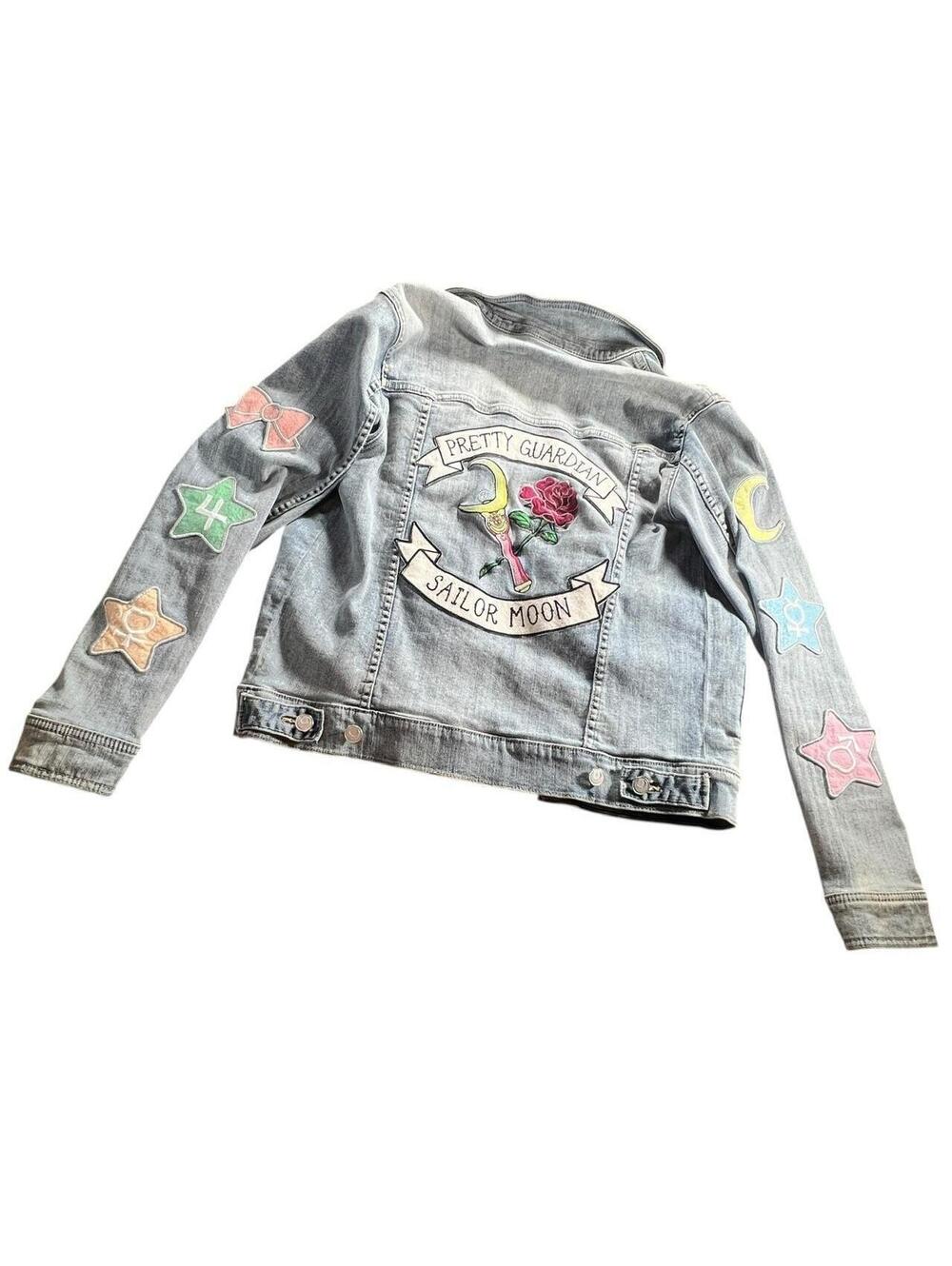 Rare Boxlunch Limited Edition Pretty Guardian Sailor Moon Denim Patch Jacket